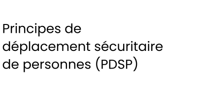 Principes de déplacement sécuritaire de personnes (PDSP)
